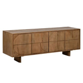 Kortárs, japandi stílusú, tömör mangófából készült design tálalókomód.